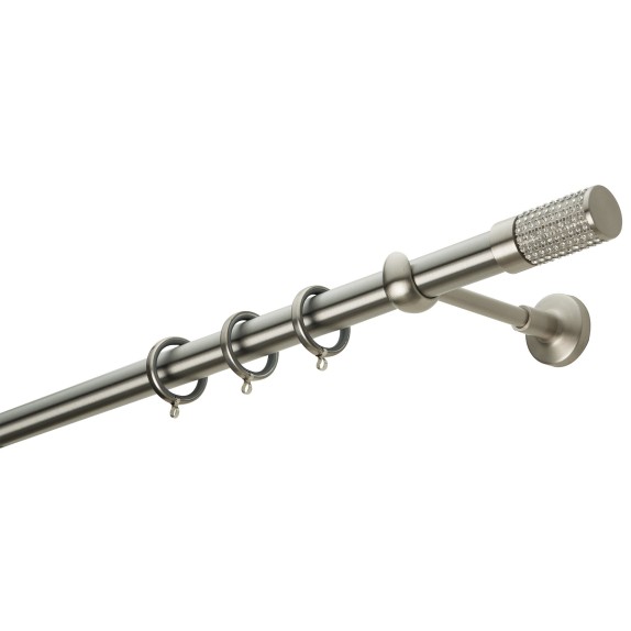 Κουρτινόβεργα Zogometal Easy Line E4133 Νίκελ Ματ Με Άκρα...