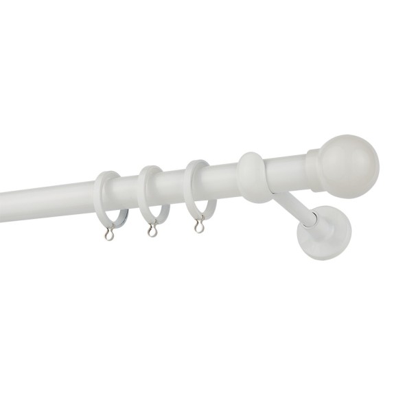 Κουρτινόβεργα Zogometal Color More Mat CP0058 Λευκό Πάγου