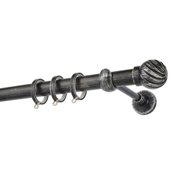 Κουρτινόβεργα Zogometal Rustique Collection R0427 Μαύρο...