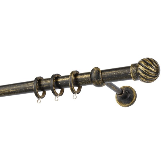  Κουρτινόβεργα Zogometal Rustique Collection R0427 Μαύρο...