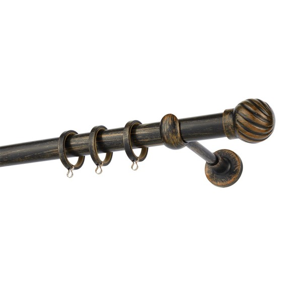 Κουρτινόβεργα Zogometal Rustique Collection R0427 Μαύρο...