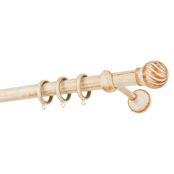 Κουρτινόβεργα Zogometal Rustique Collection R0427 Κρεμ...