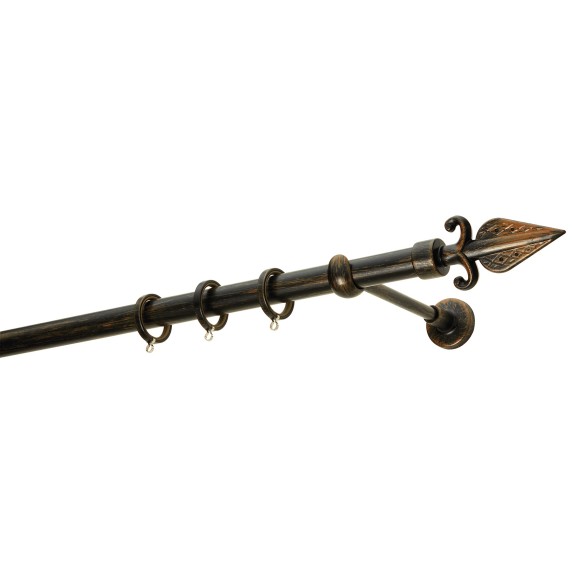 Κουρτινόβεργα Zogometal Rustique Collection R0447 Μαύρο...