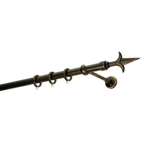  Κουρτινόβεργα Zogometal Rustique Collection R0449 Μαύρο...