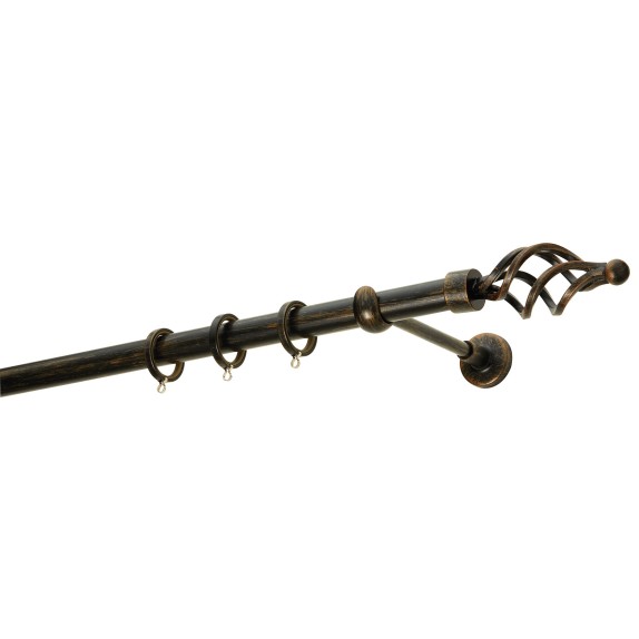 Κουρτινόβεργα Zogometal Rustique Collection R0454 Μαύρο...