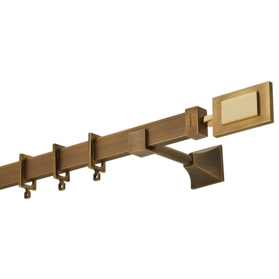 Κουρτινόβεργα Zogometal Flat Collection FC4517 Μπρονζέ/Όρο