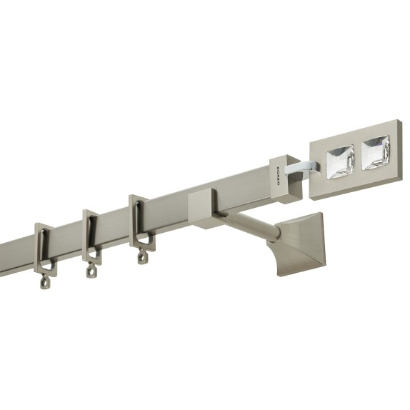  Κουρτινόβεργα Zogometal Flat Collection Με Κρύσταλλα...