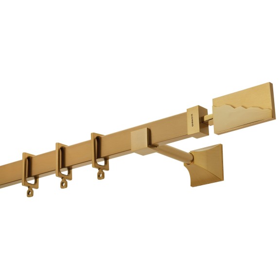 Κουρτινόβεργα Zogometal Flat Collection FC4522 Όρο Ματ/Όρο