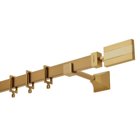 Κουρτινόβεργα Zogometal Flat Collection FC4572 Όρο Ματ/Όρο