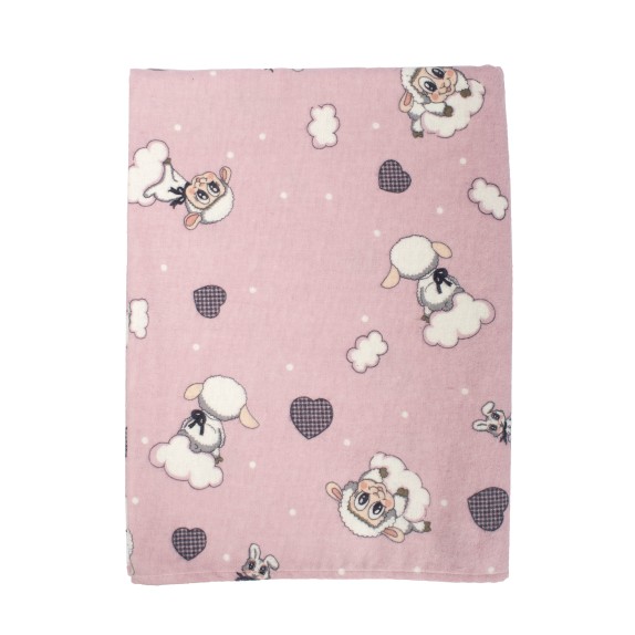 Φανελένια Πάνα Dimcol Προβατάκι 05 Pink 80x80