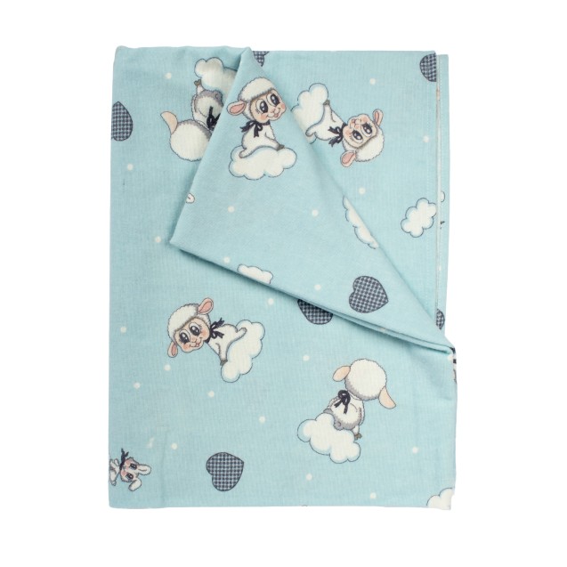 Φανελένια Πάνα Dimcol Προβατάκι 06 Sky Blue 80x80