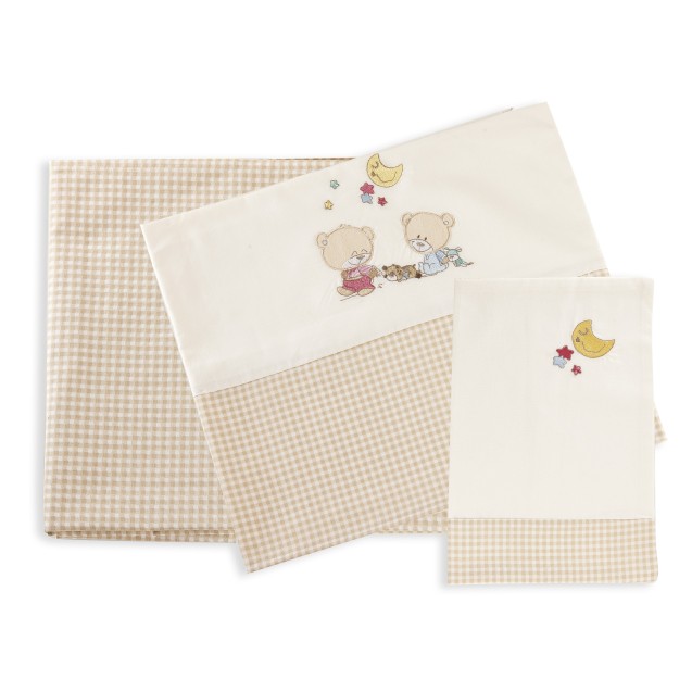 Σετ Σεντόνια Κούνιας Dimcol Happy Bears 22...