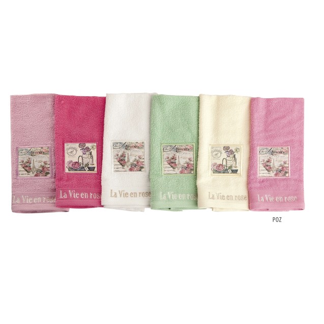 Σετ Πετσέτες 3 Τεμαχίων Dimcol Vintage 02 Ροζ