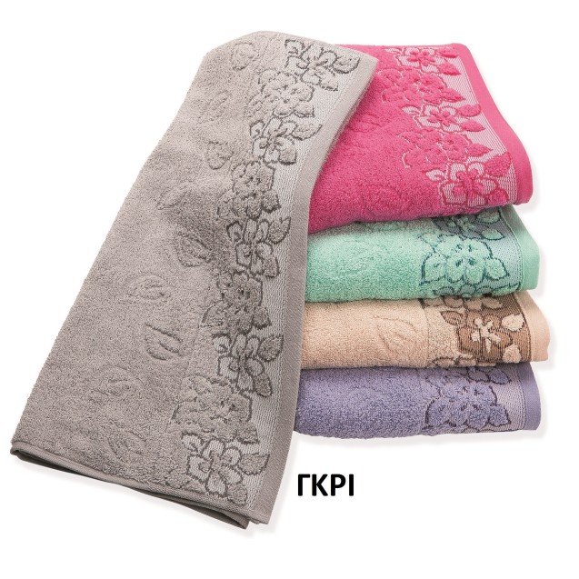 Πετσέτα Σώματος Dimcol Ερατώ Γκρι 70x140