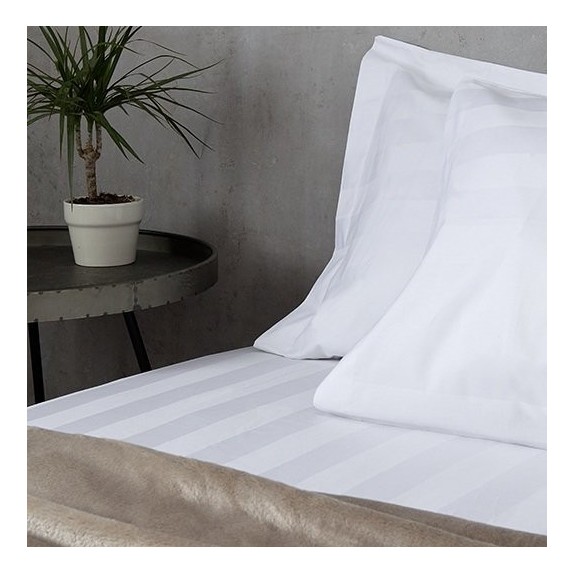 Σεντόνι Ξενοδοχείου Με Σατέν Ρίγα 4,5cm Anesis 100% Βαμβάκι Πενιέ 300 TC 160x280