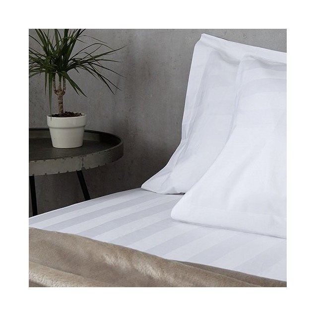 Σεντόνι Ξενοδοχείου Με Σατέν Ρίγα 4,5cm Anesis 100% Βαμβάκι Πενιέ 300 TC 160x280