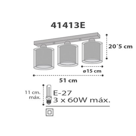 Παιδικό Φωτιστικό Οροφής Τρίφωτο Ango Clouds Gray 41413 E