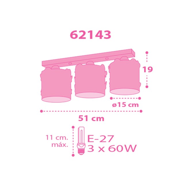 Παιδικό Φωτιστικό Οροφής Τρίφωτο Ango Butterfly...