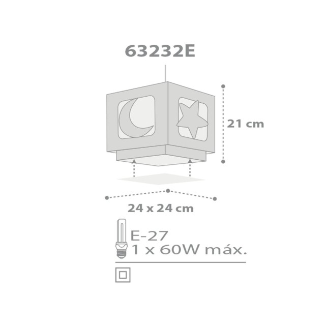 Παιδικό Φωτιστικό Οροφής Μονόφωτο Ango Gray...