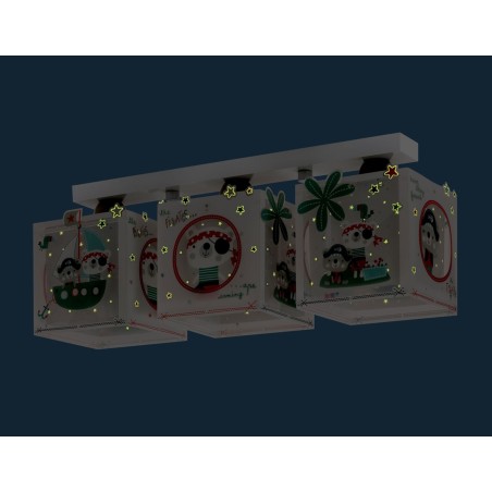 Παιδικό Φωτιστικό Οροφής Τρίφωτο Ango The Pirates 74553