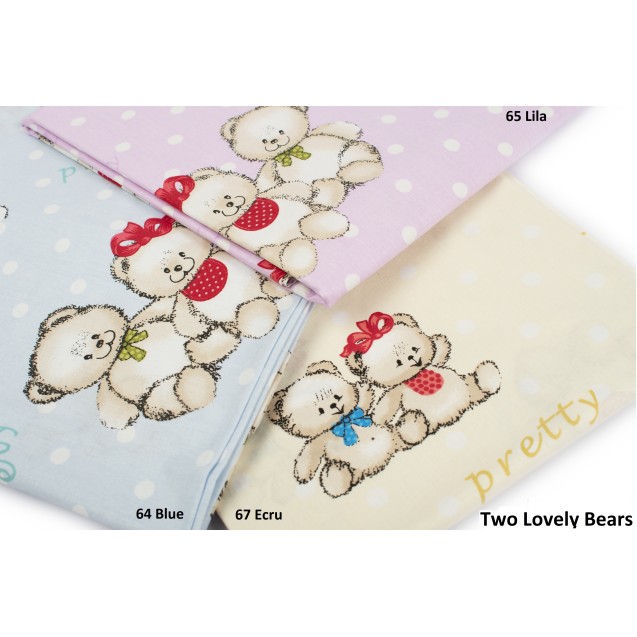 Μαξιλαροθήκη Dimcol Two Lovely Bears 65 Lila 50x70