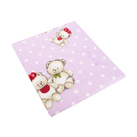 Σετ Σεντόνια Μονά 3 Τεμαχίων Dimcol Two Lovely Bears 65 Lila 160x240
