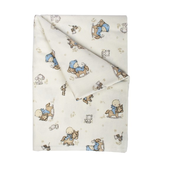 Σετ Σεντόνια Φανελένια Μονά 3 Τεμαχίων Dimcol Baby 04...