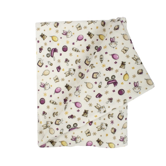 Βρεφική Παπλωματοθήκη Φανελένια Dimcol Baby 01...