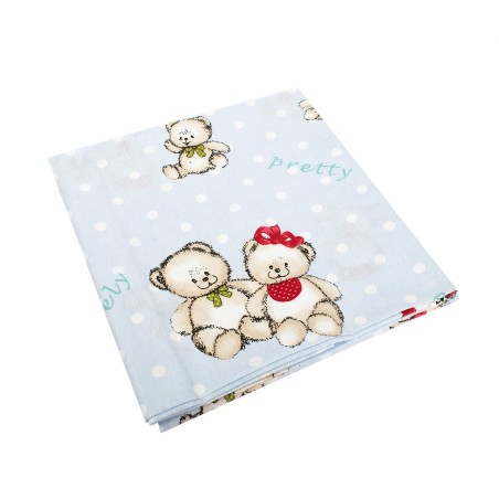 Παπλωματοθήκη Μονή Dimcol Two Lovely Bears 64 Blue 160x240
