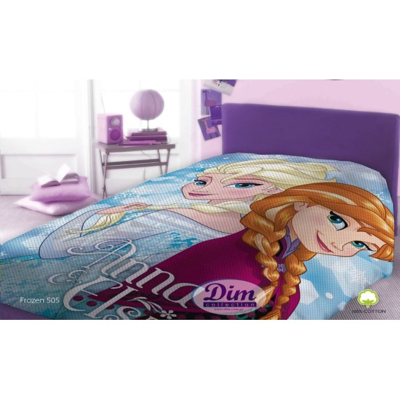 Κουβέρτα Πικέ Μονή Dimcol Disney Frozen 505 Digital Print...