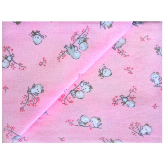 Πάνα Φανελένια Dimcol Birds 15 Pink 80x80