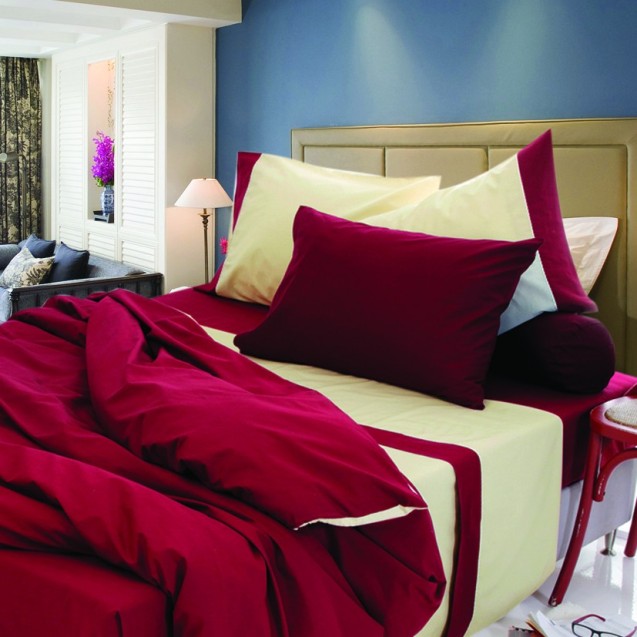 Πάπλωματοθήκη Μονή Sb Home Simi Maroon 170x240