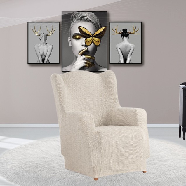 Ελαστικό Κάλυμμα Μπρεζέρας Sb Home Sabrina Cream