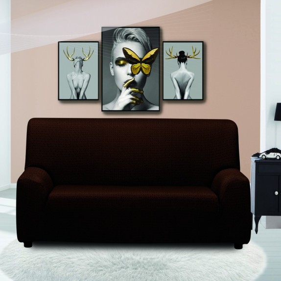 Ελαστικό Κάλυμμα Τριθέσιου Sb Home Sabrina Brown