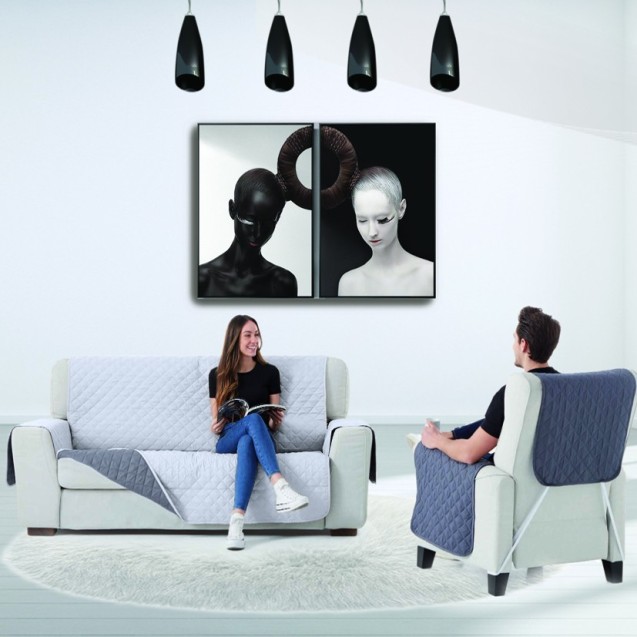 Καπιτονέ Κάλυμμα Διθέσιου Sb Home Nikol Silver...