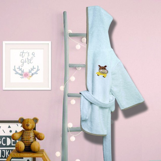 Βρεφικό Μπουρνούζι με Κουκούλα Sb Home Hippo No2