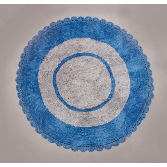 Στρογυλλό Παιδικό Χαλί Palamaiki Target Blue D.140