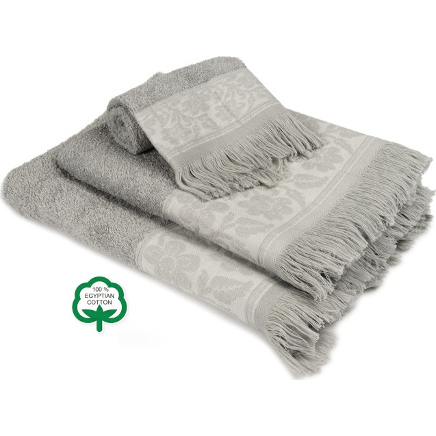 Σετ Πετσέτες 3 Τεμαχίων Dimcol Νέμεσις 11 Γκρι...