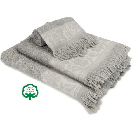 Σετ Πετσέτες 3 Τεμαχίων Dimcol Νέμεσις 11 Γκρι Σκούρο