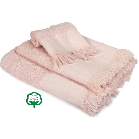 Σετ Πετσέτες 3 Τεμαχίων Dimcol Νέμεσις 13 Ροζ