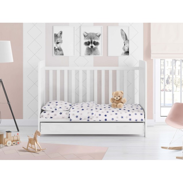 Βρεφική Παπλωματοθήκη Dimcol Star 102 Blue 120x160