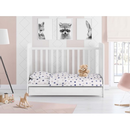 Σετ Σεντόνια Κούνιας Dimcol Star 102 Blue 120x160