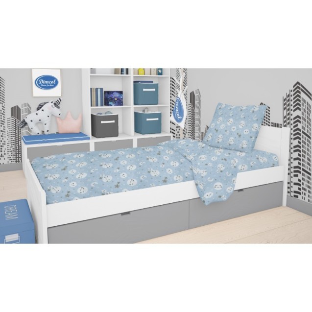 Σετ Σεντόνια Μονά Dimcol Smile 81 Blue 160x240