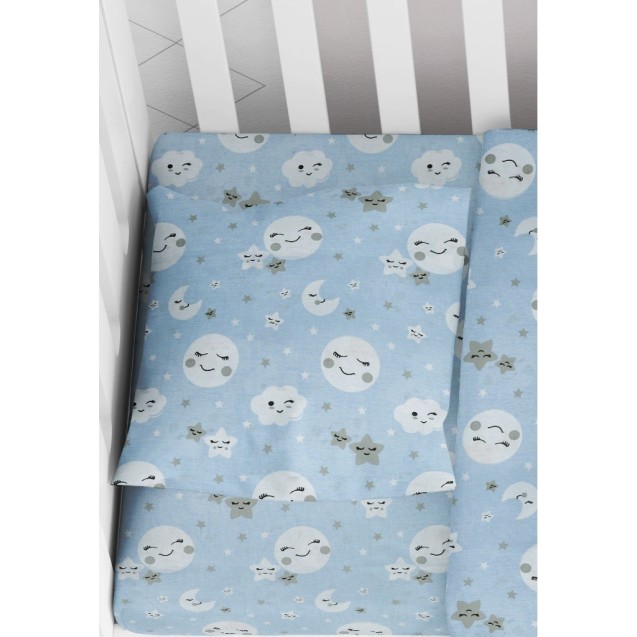 Βρεφική Μαξιλαροθήκη Dimcol Smile 81 Blue 35x45