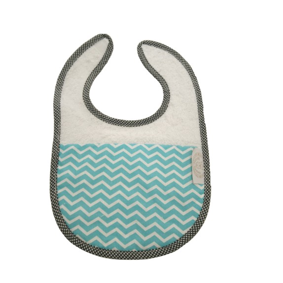 Σαλιάρα Ninna Nanna Chevron Τυρκουάζ 21x30