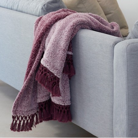 Κουβέρτα Καναπέ με Γούνα Sherpa Melinen Twiggy Amethyst 130x170