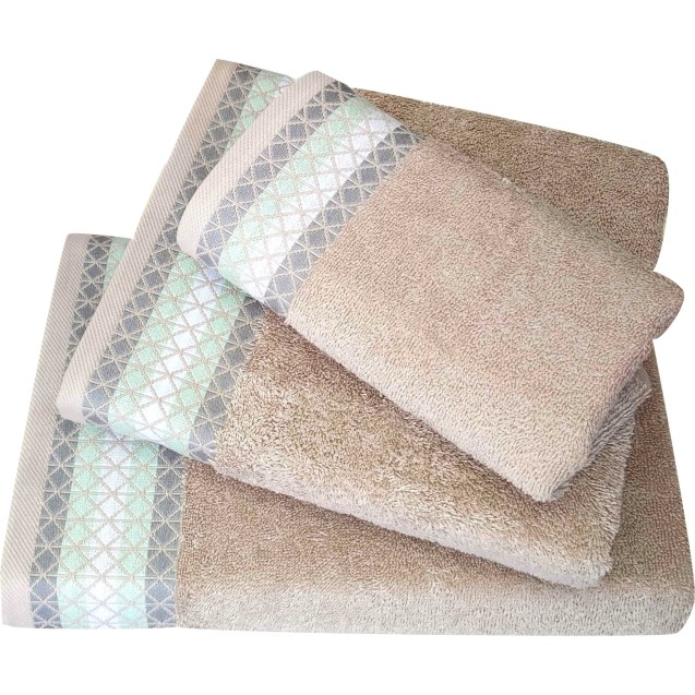 Σετ Πετσέτες Μπάνιου 3 Τεμαχίων Morven 2010 Μπεζ
