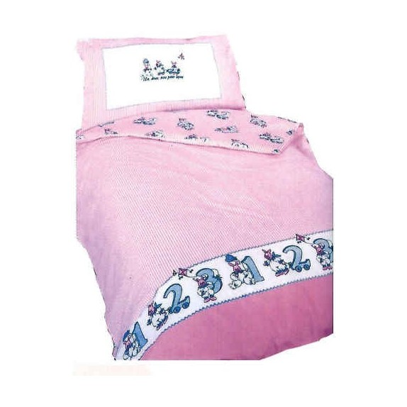 Σετ Σεντόνια Φανελένια Μονά Morven Lapin Ροζ 160x260