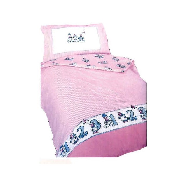 Σετ Σεντόνια Φανελένια Μονά Morven Lapin Ροζ...