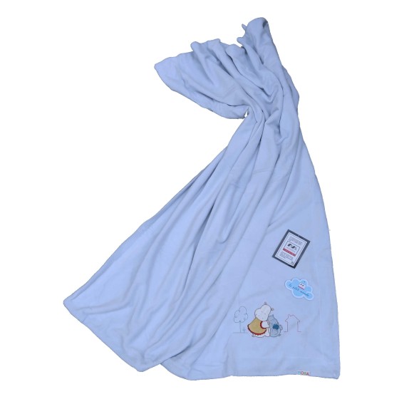 Κουβέρτα Βελουτέ Κούνιας Morven Nanos 092 Σιέλ 110x140